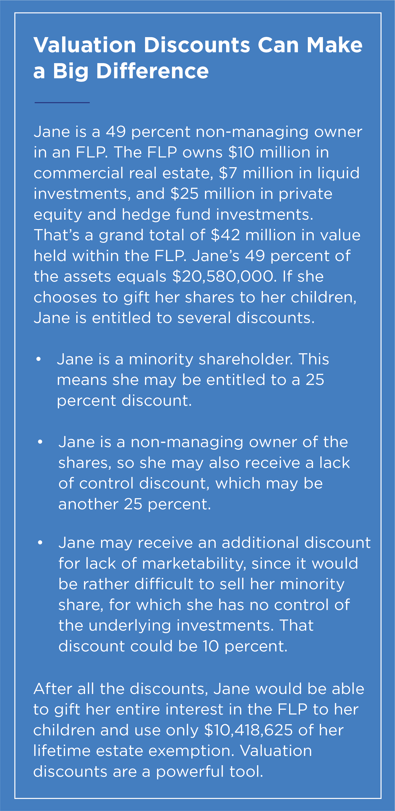 Valuation Discounts Sidebar